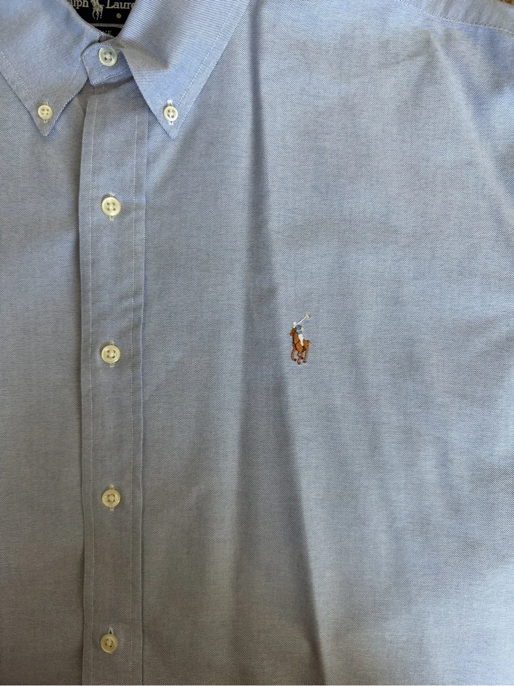 Ralph Lauren Light Blue Short Sleeve Button-Down Oxford Shirt